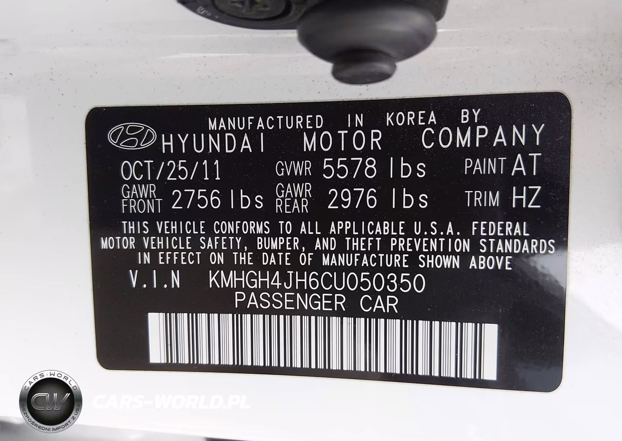 2012 Hyundai Equus Signature VIN:KMHGH4JH6CU050350 - 9