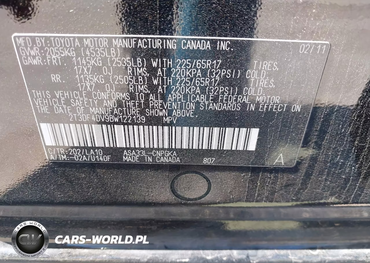 2011 Toyota Rav4 Limited VIN:2T3DF4DV9BW122139 - 9