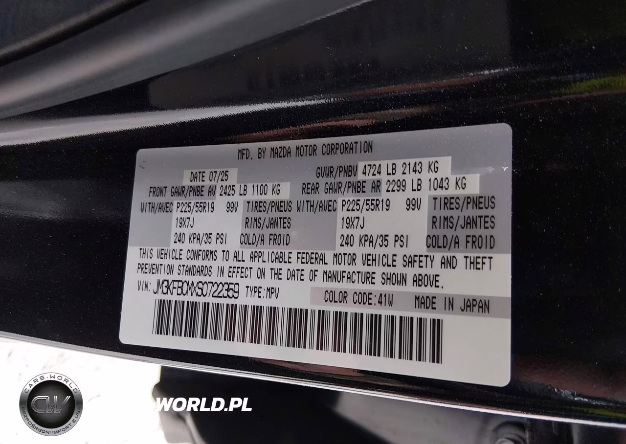 2025 Mazda Cx-5 2.5 S Carbon Edition VIN:JM3KFBCMXS0722359 - 9