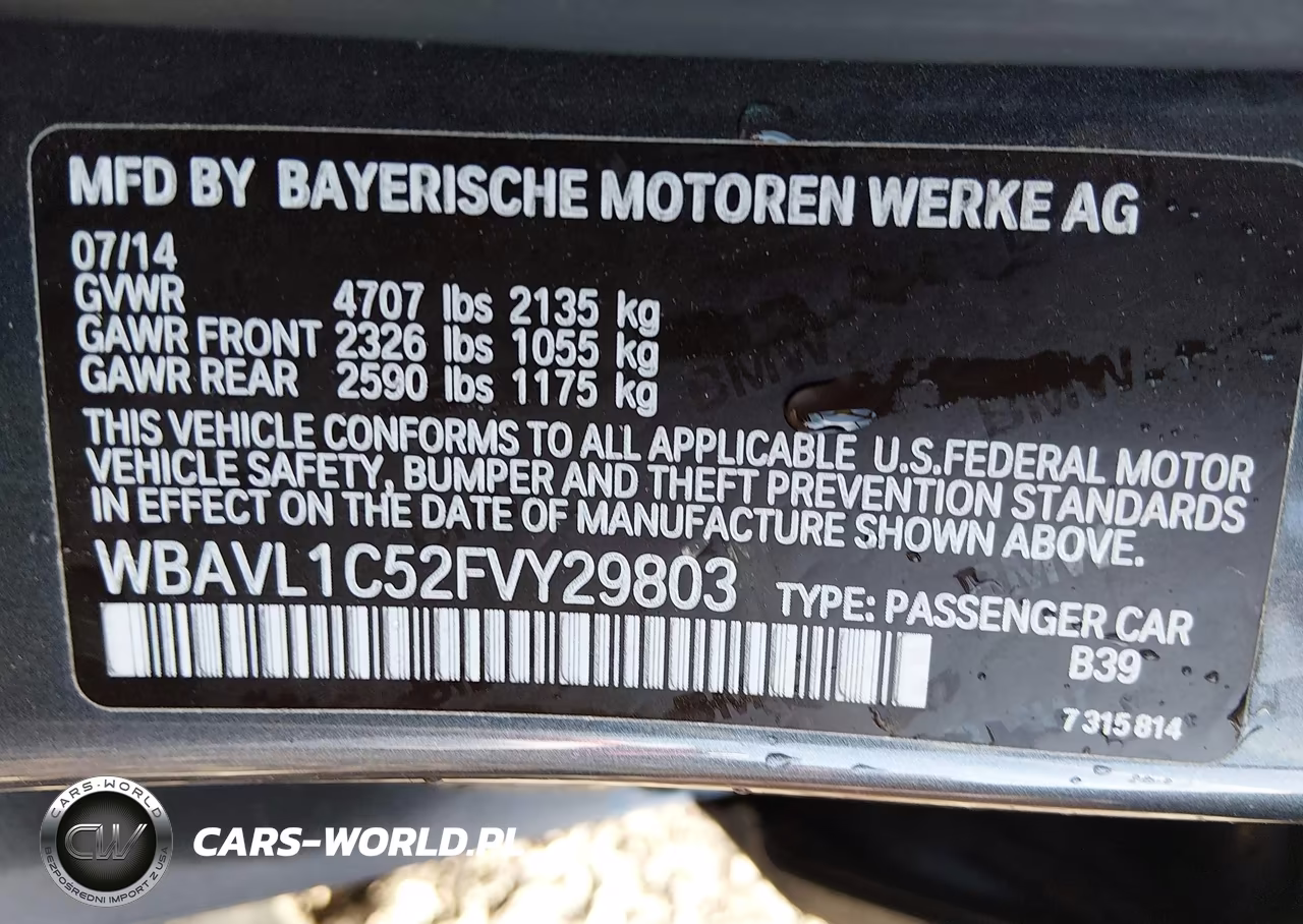 2015 BMW X1 xDrive28I VIN:WBAVL1C52FVY29803 - 9