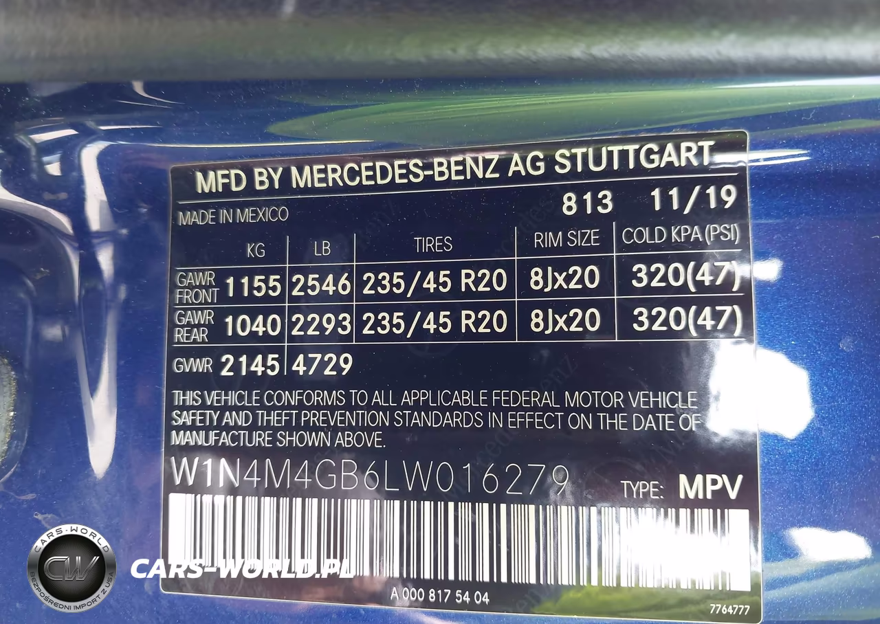 2020 Mercedes-Benz Glb 250 VIN:W1N4M4GB6LW016279 - 9
