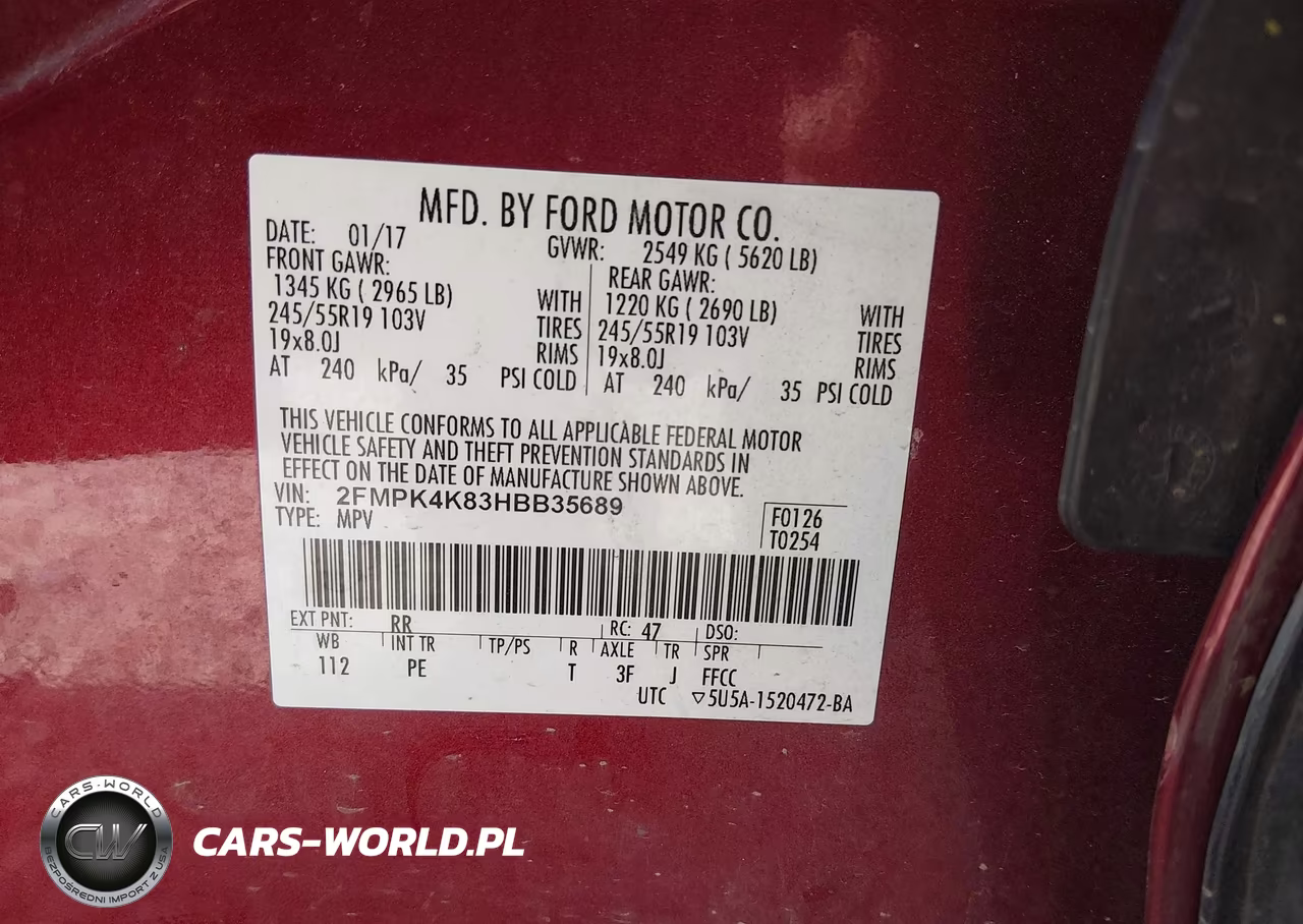 2017 Ford Edge Titanium VIN:2FMPK4K83HBB35689 - 9