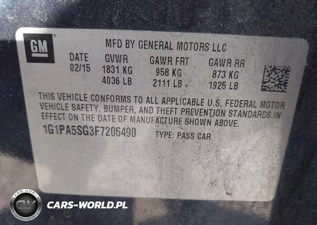 2015 Chevrolet Cruze Ls Auto VIN:1G1PA5SG3F7206490 - 9