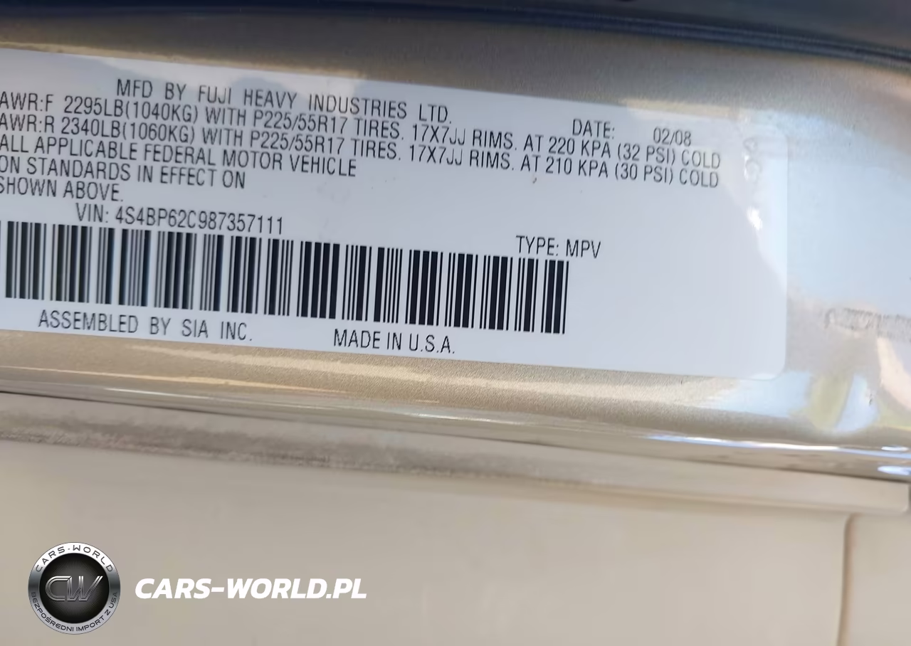 2008 Subaru Outback 2.5I Limited-2.5I Limited L.l. Bean Edition VIN:4S4BP62C987357111 - 9