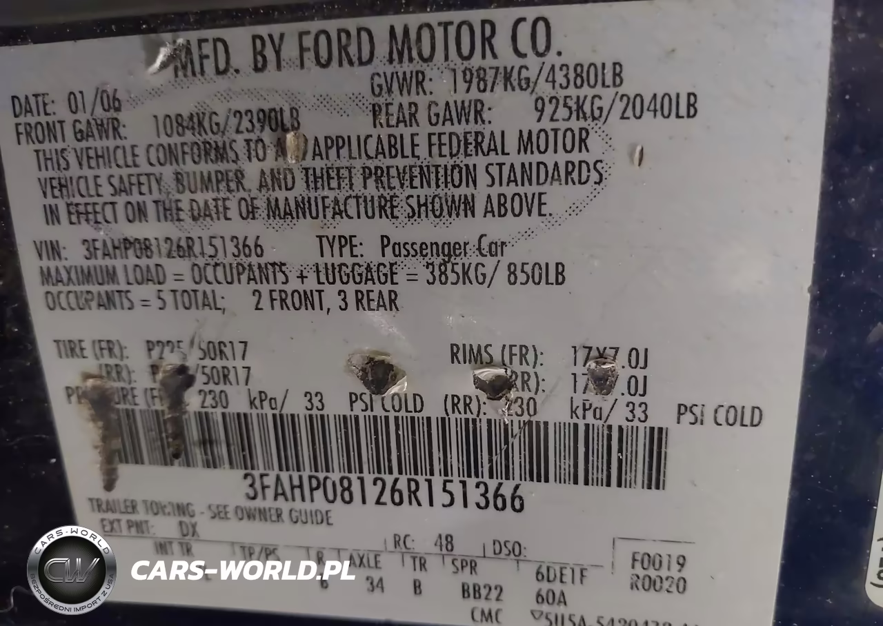 2006 Ford Fusion Sel VIN:3FAHP08126R151366 - 9