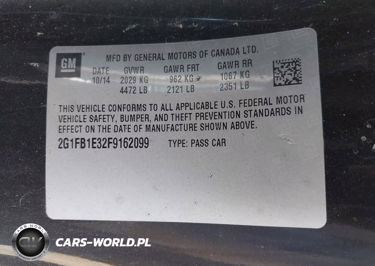 2015 Chevrolet Camaro 2Ls VIN:2G1FB1E32F9162099 - 9