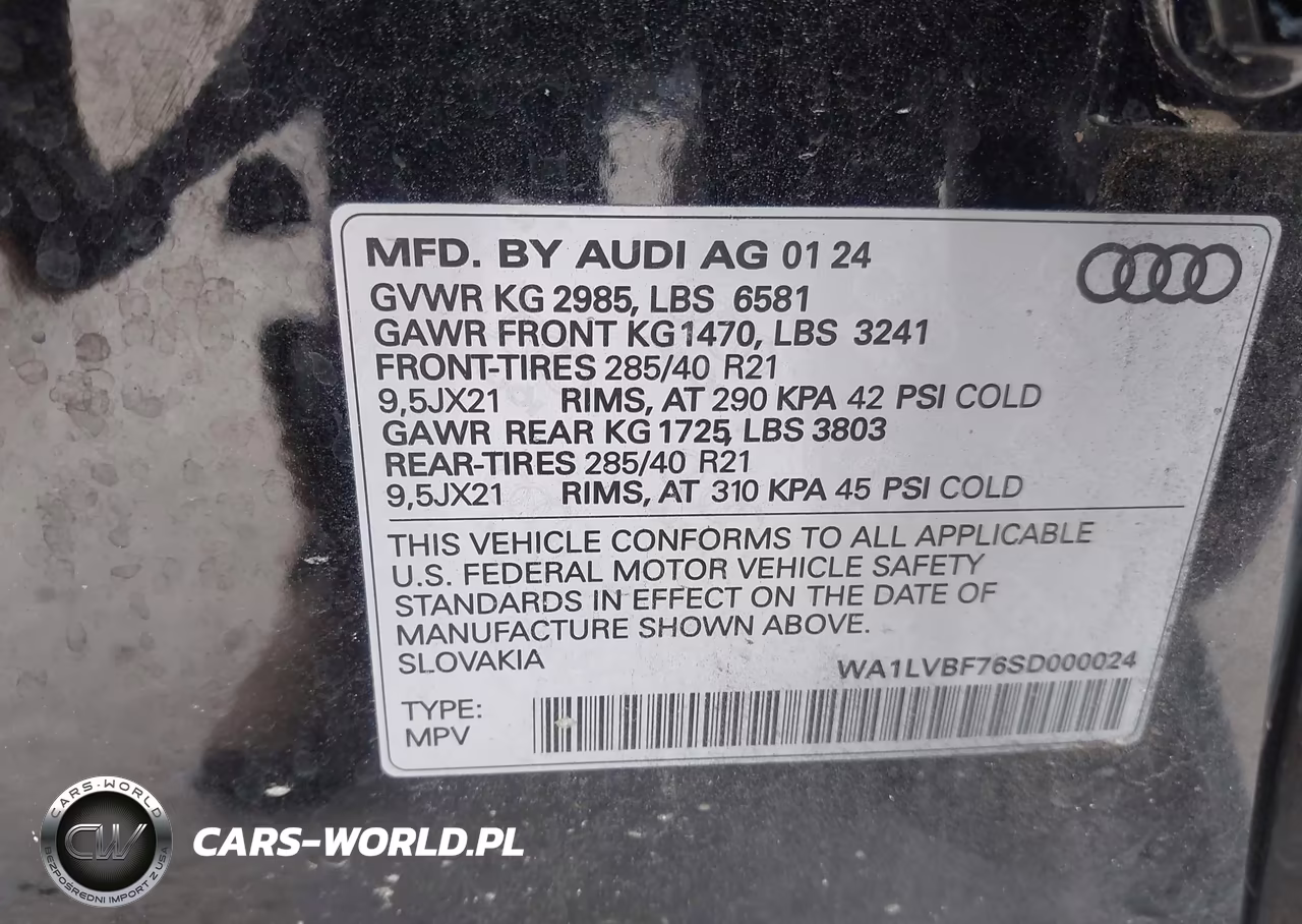 2025 Audi Q7 Premium Plus 55 Tfsi Quattro Tiptronic VIN:WA1LVBF76SD000024 - 9