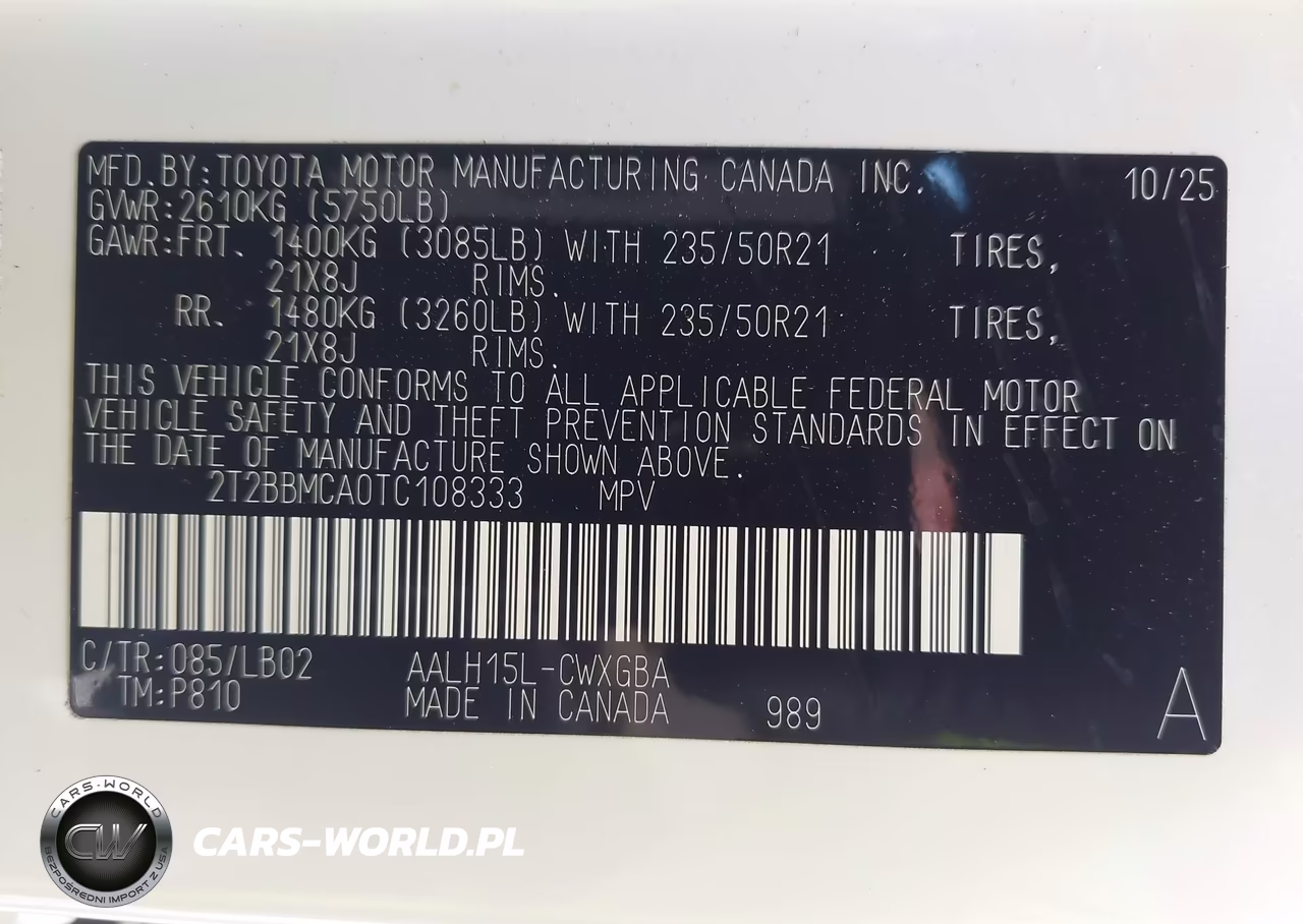2026 Lexus Rx 350H Premium+ VIN:2T2BBMCA0TC108333 - 9