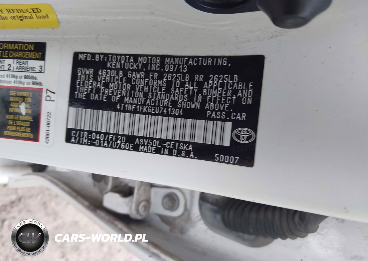 2014 Toyota Camry Se VIN:4T1BF1FK6EU741304 - 9