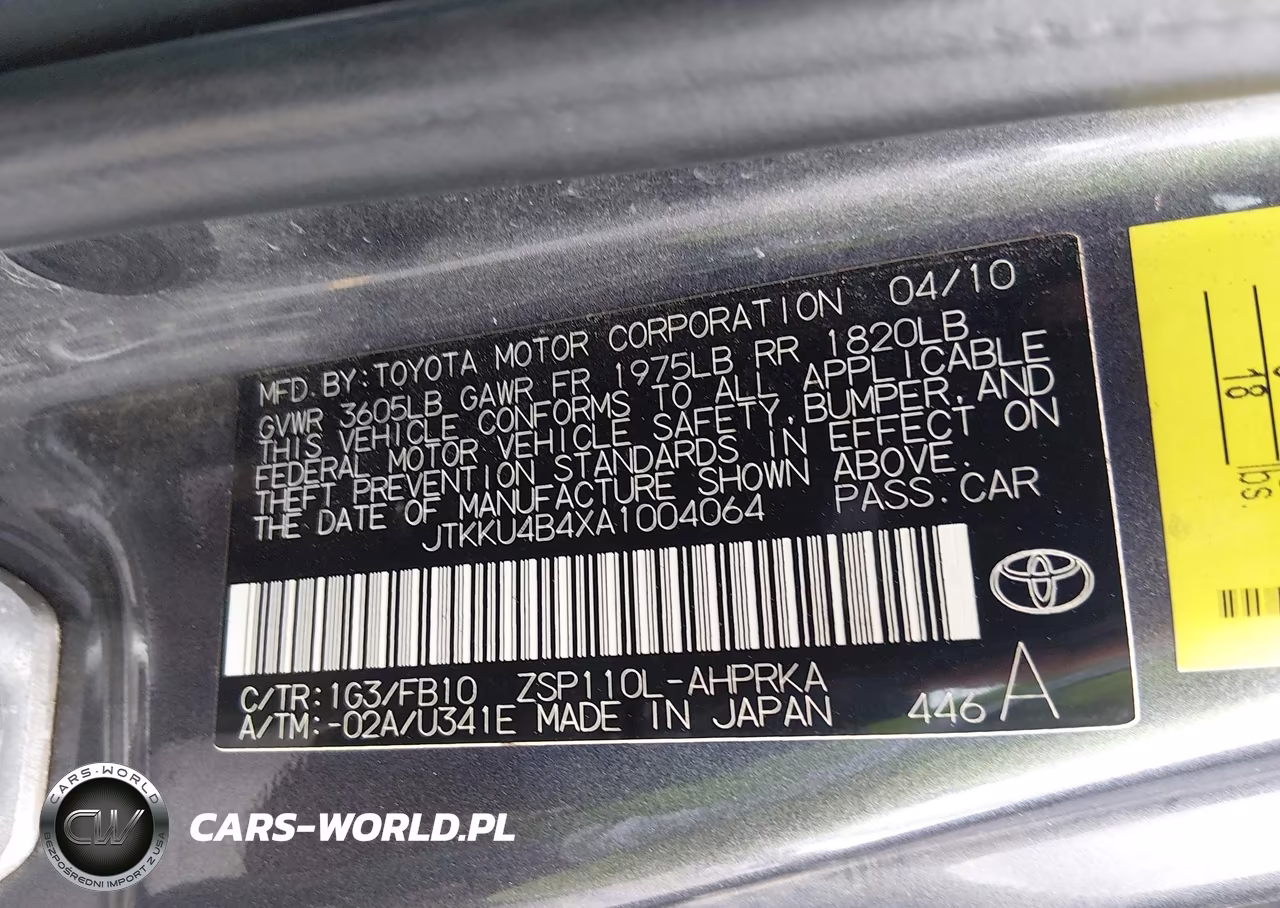 2010 Scion Xd VIN:JTKKU4B4XA1004064 - 9