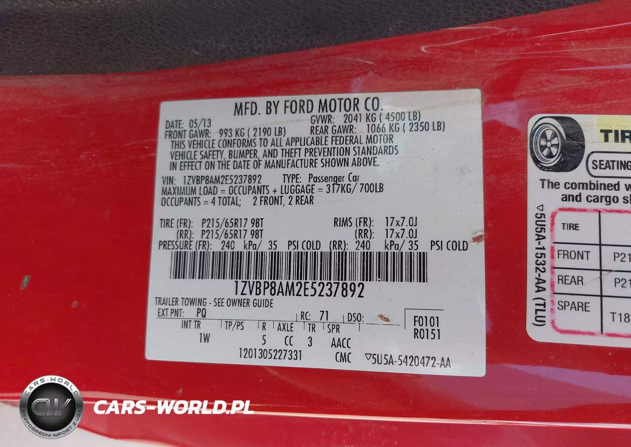 2014 Ford Mustang V6 VIN:1ZVBP8AM2E5237892 - 9