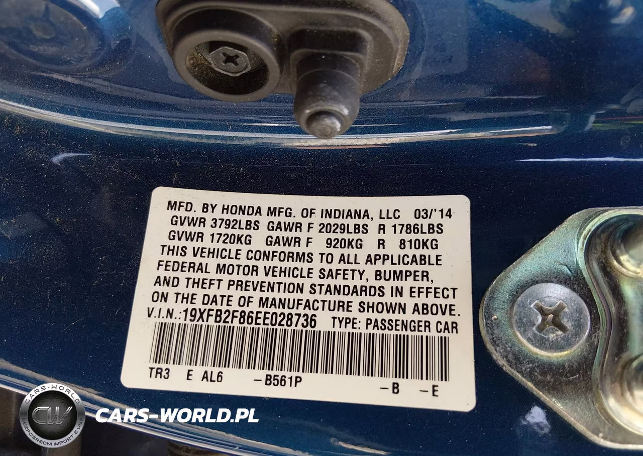 2014 Honda Civic Ex VIN:19XFB2F86EE028736 - 9