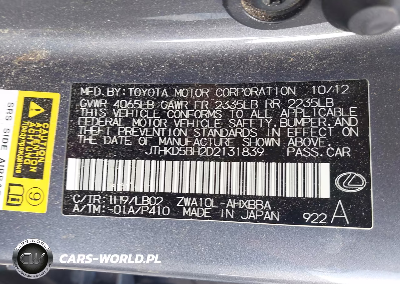 2013 Lexus Ct 200H VIN:JTHKD5BH2D2131839 - 9