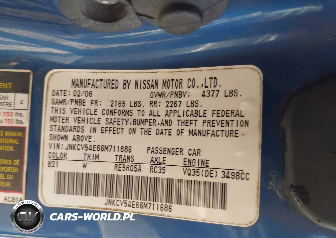 2006 Infiniti G35 VIN:JNKCV54E66M711686 - 9