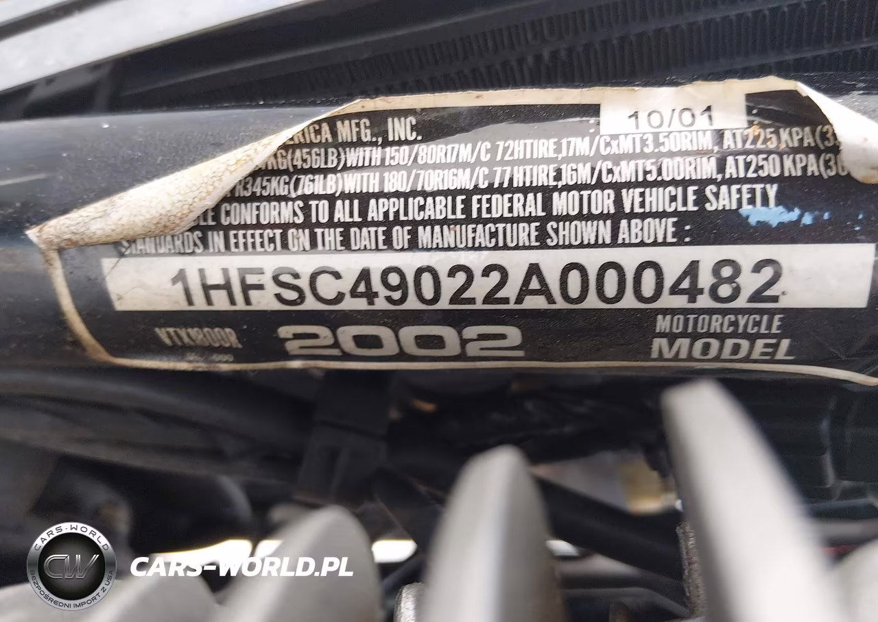 2002 Honda Vtx1800 R VIN:1HFSC49022A000482 - 10