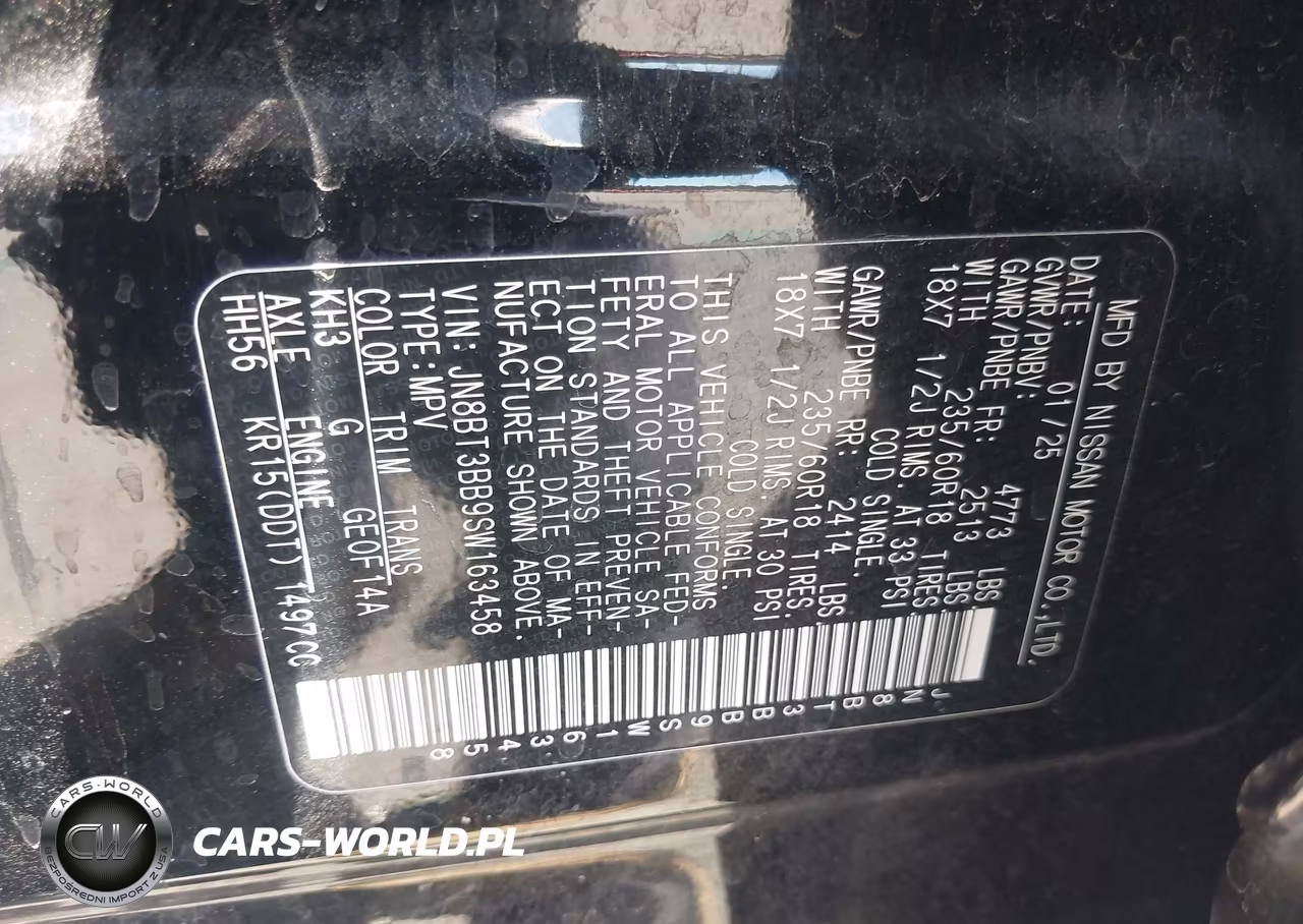 2025 Nissan Rogue Sv Intelligent Awd VIN:JN8BT3BB9SW163458 - 9