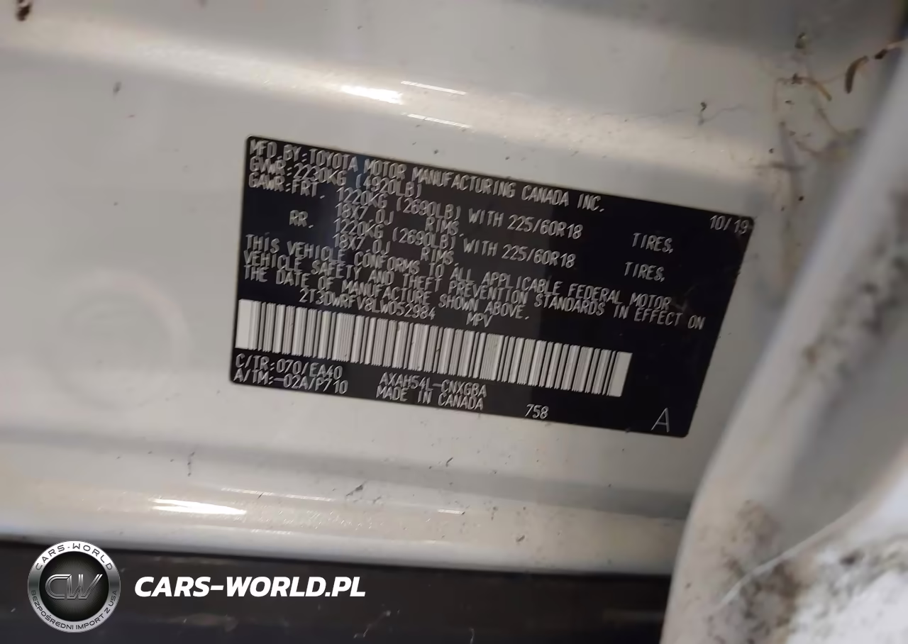 2020 Toyota Rav4 Hybrid Limited VIN:2T3DWRFV8LW052984 - 9