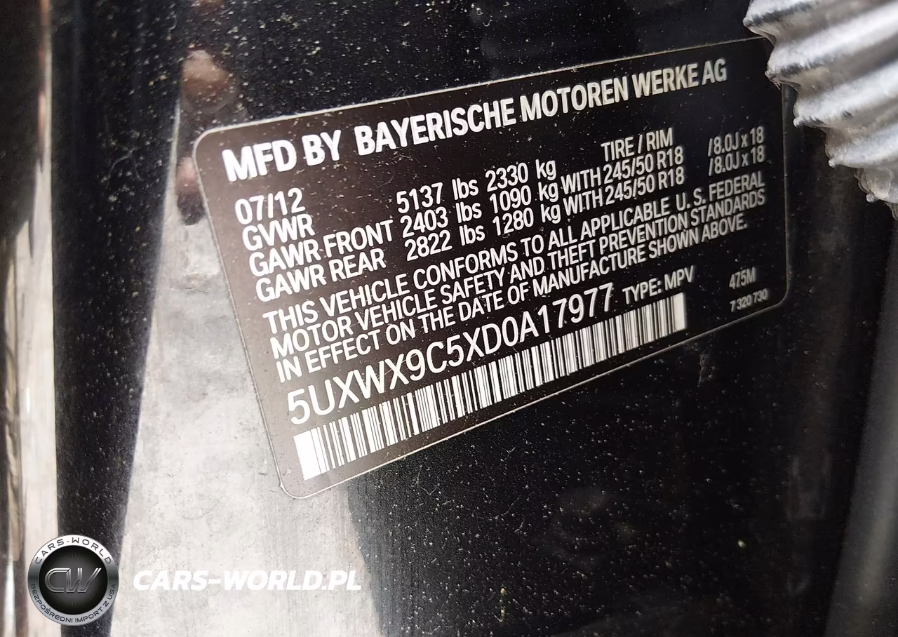 2013 BMW X3 xDrive28I VIN:5UXWX9C5XD0A17977 - 9