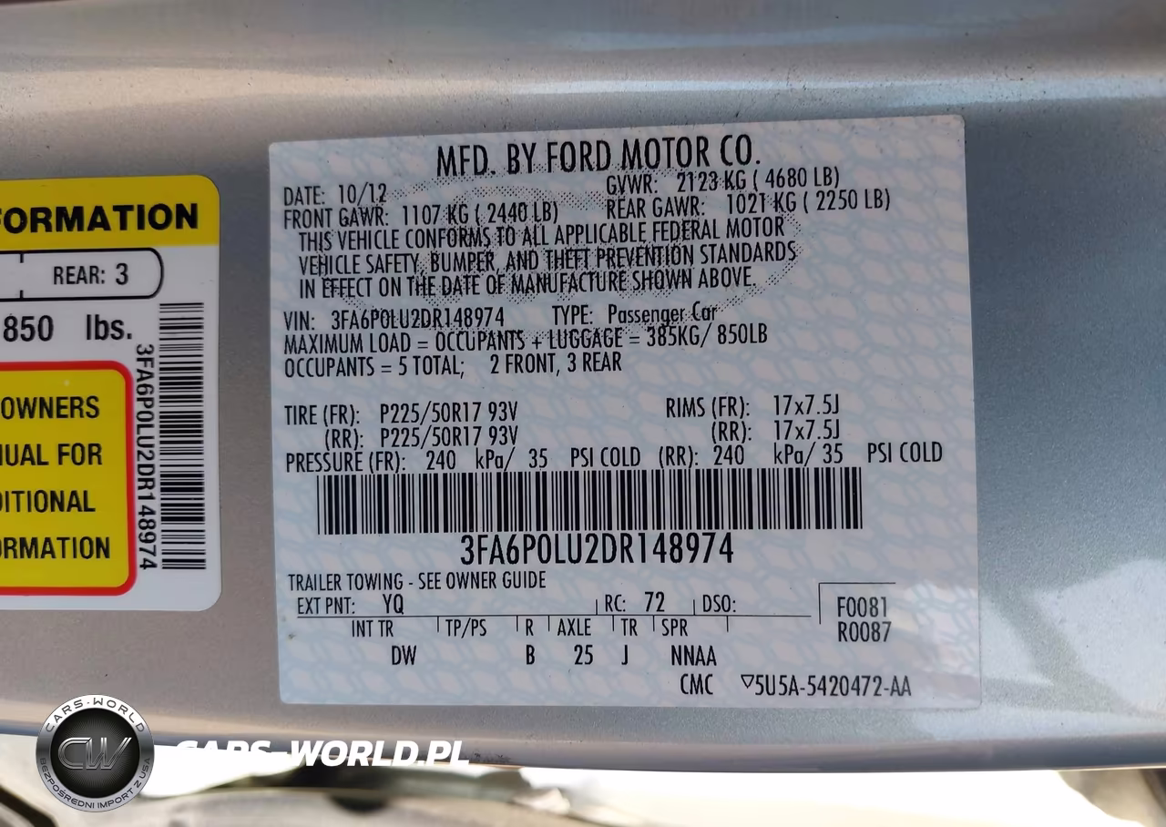 2013 Ford Fusion Hybrid Se VIN:3FA6P0LU2DR148974 - 9