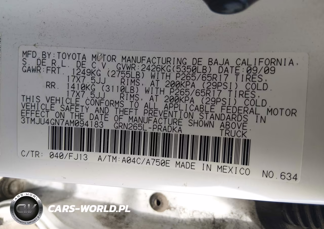2010 Toyota Tacoma Prerunner V6 VIN:3TMJU4GN7AM094183 - 9
