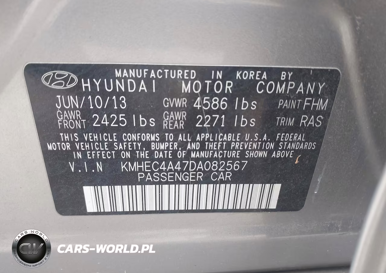 2013 Hyundai Sonata Hybrid VIN:KMHEC4A47DA082567 - 7