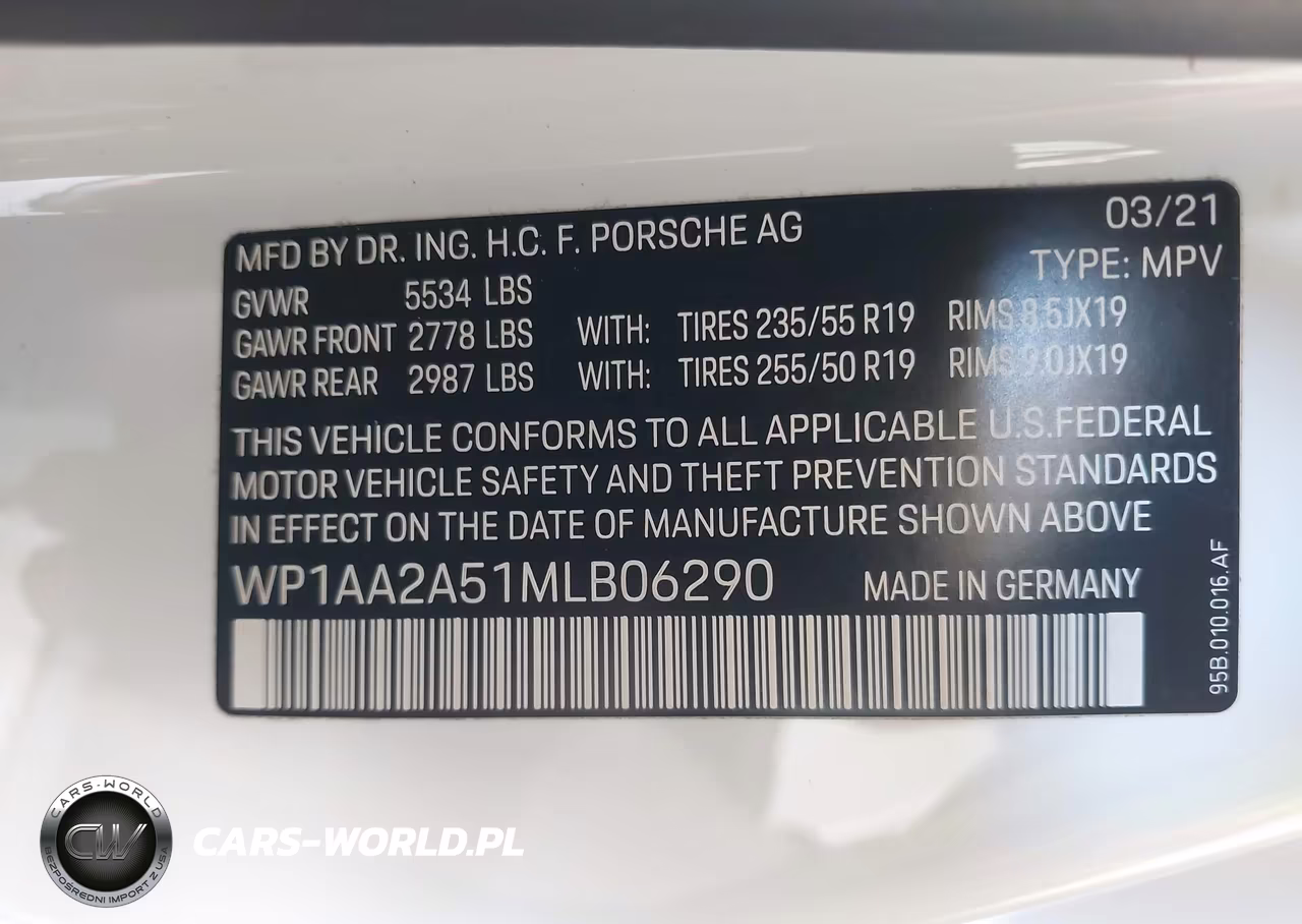 2021 Porsche Macan VIN:WP1AA2A51MLB06290 - 9