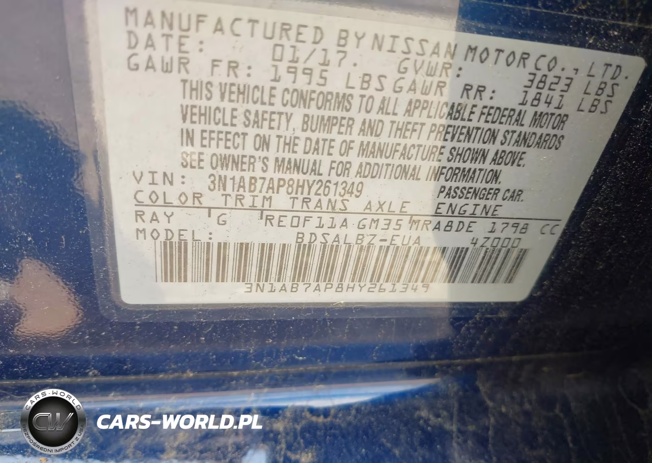2017 Nissan Sentra S VIN:3N1AB7AP8HY261349 - 9