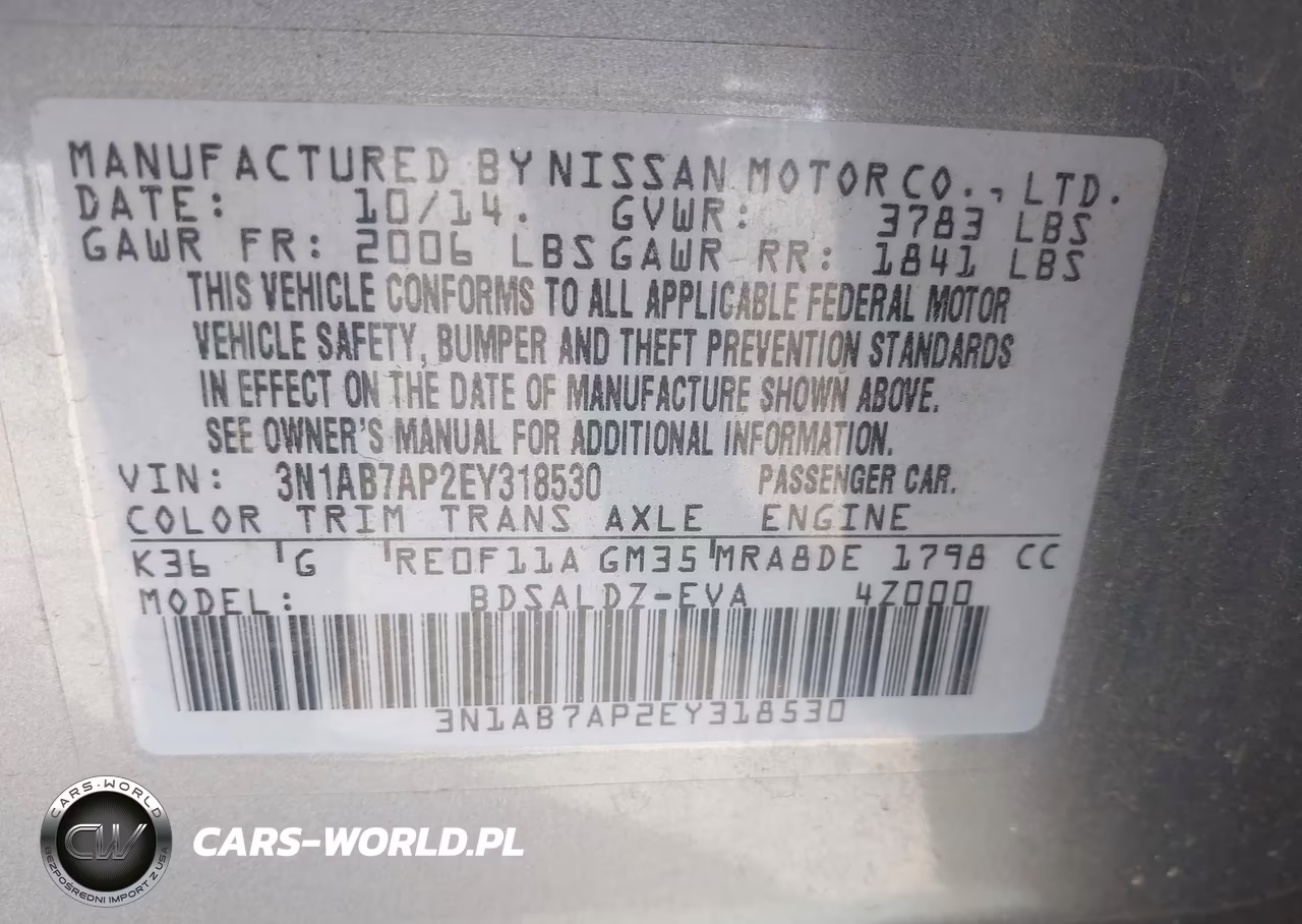 2014 Nissan Sentra Sv VIN:3N1AB7AP2EY318530 - 9