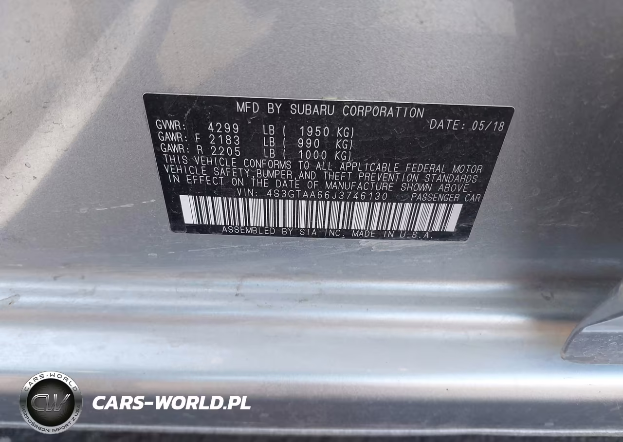 2018 Subaru Impreza 2.0I VIN:4S3GTAA66J3746130 - 9
