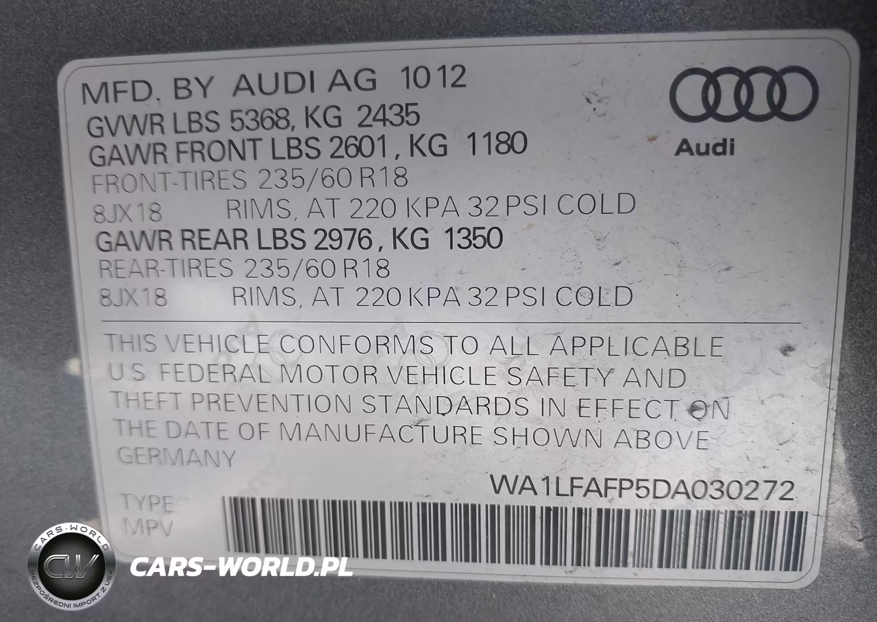 2013 Audi Q5 2.0T Premium VIN:WA1LFAFP5DA030272 - 9