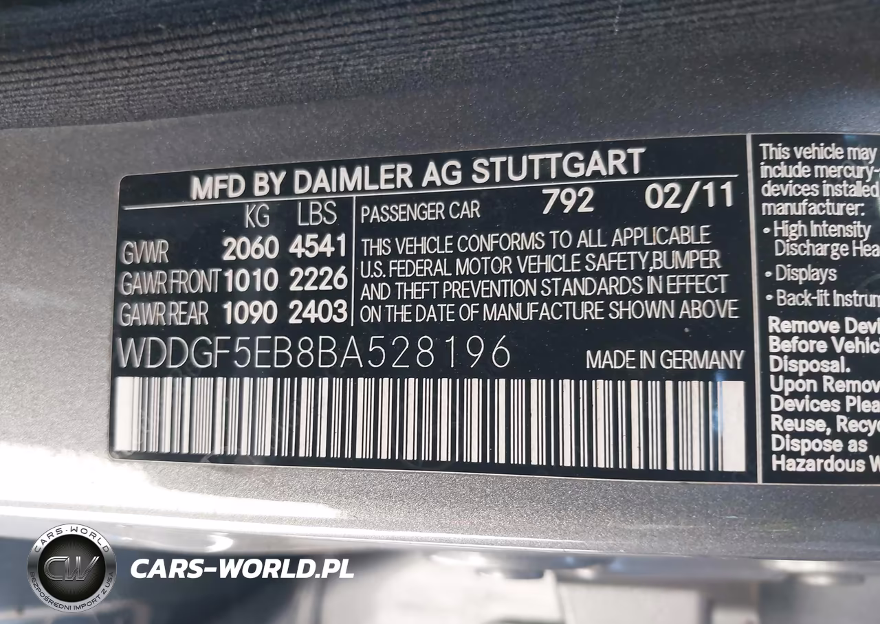 2011 Mercedes-Benz C 300 Sport VIN:WDDGF5EB8BA528196 - 9