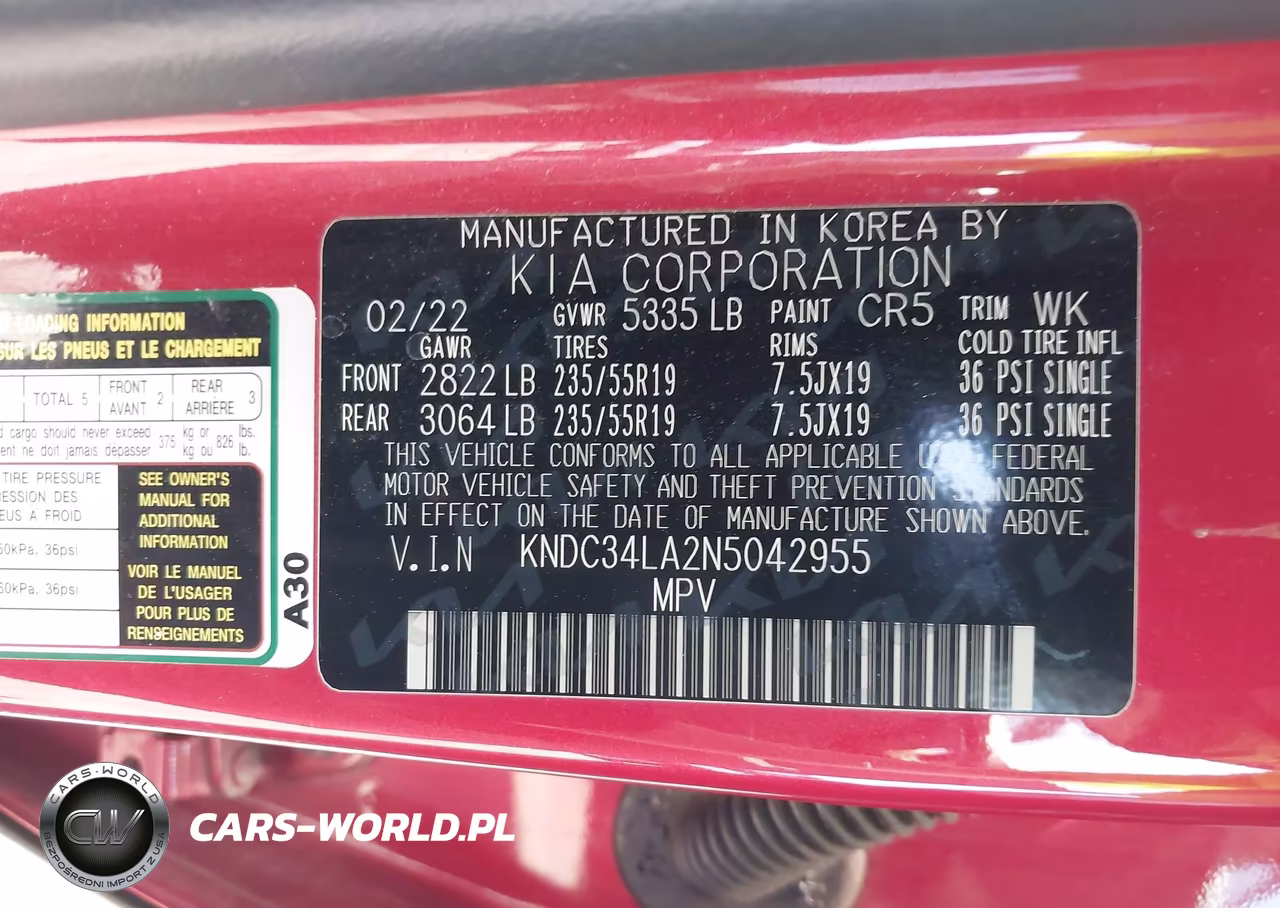 2022 Kia Ev6 Wind VIN:KNDC34LA2N5042955 - 9