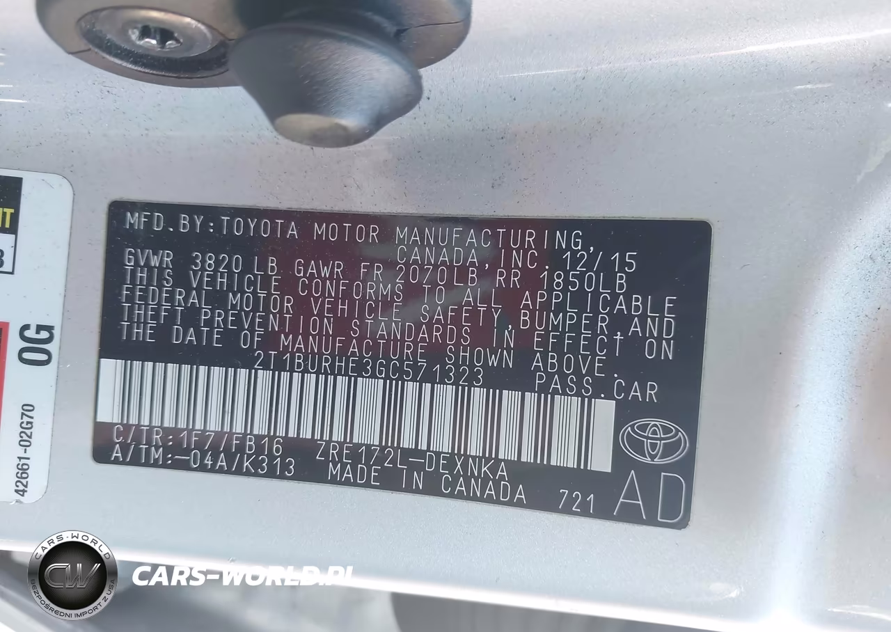2016 Toyota Corolla Le VIN:2T1BURHE3GC571323 - 9