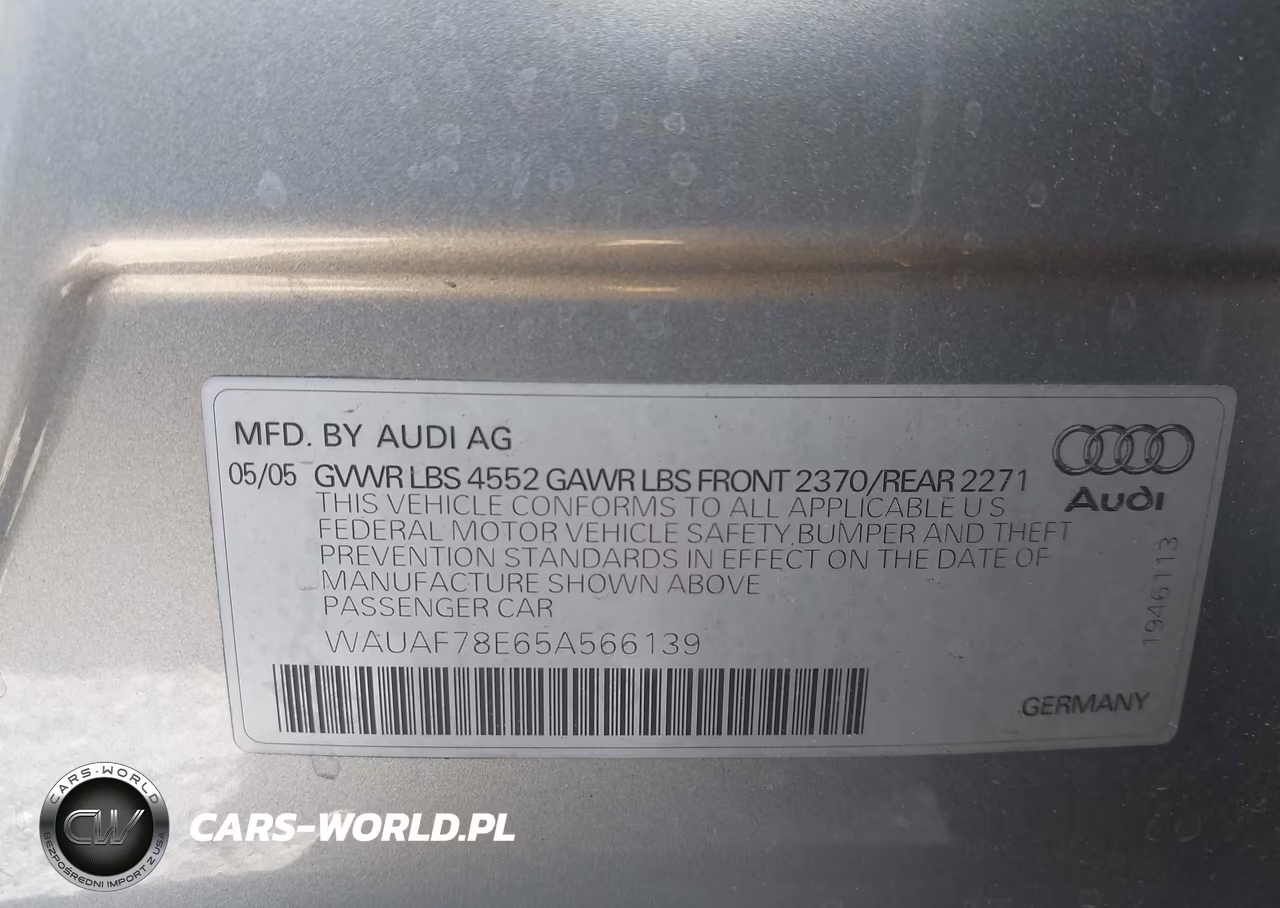 2005 Audi A4 2.0T VIN:WAUAF78E65A566139 - 9