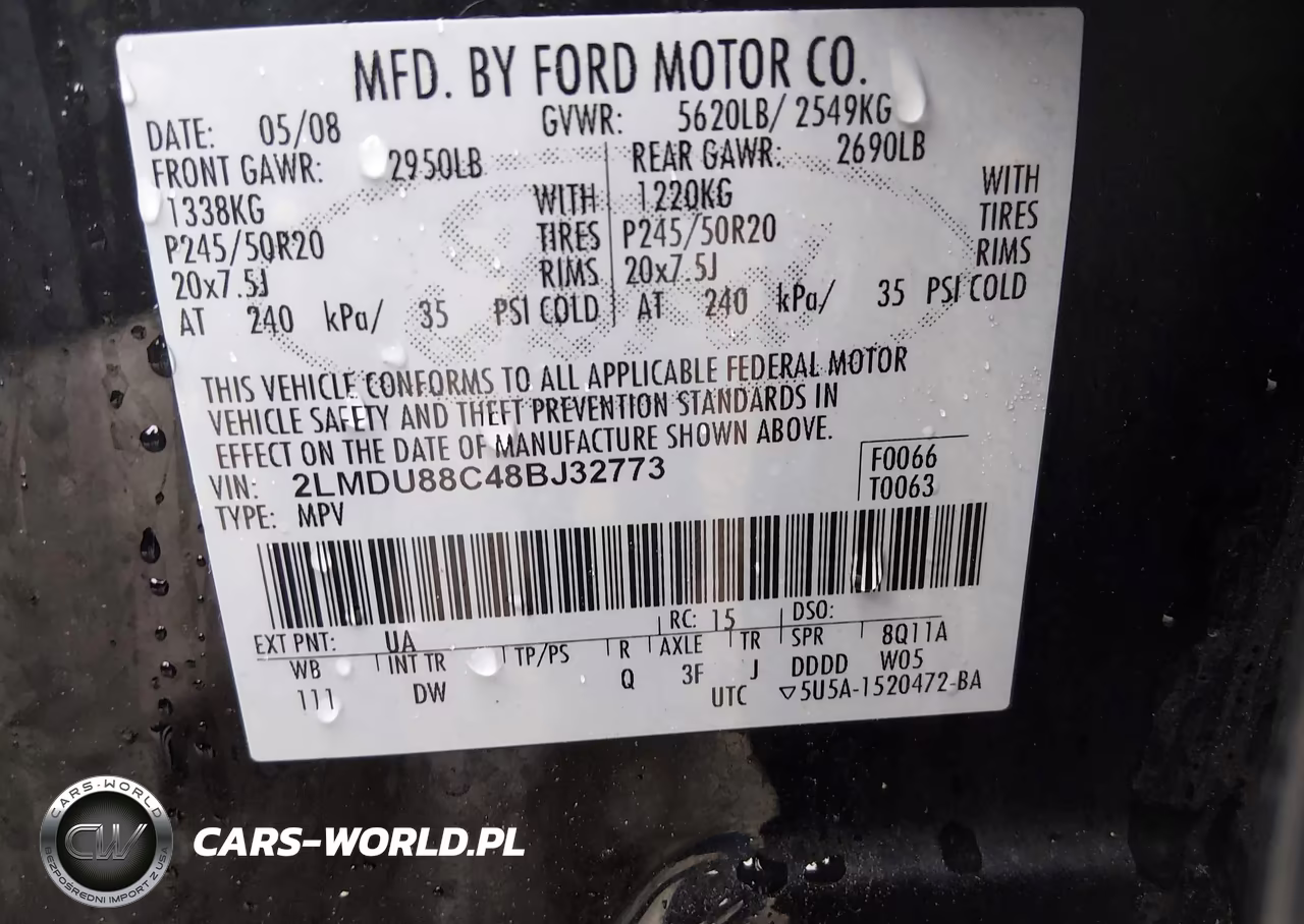 2008 Lincoln Mkx VIN:2LMDU88C48BJ32773 - 9
