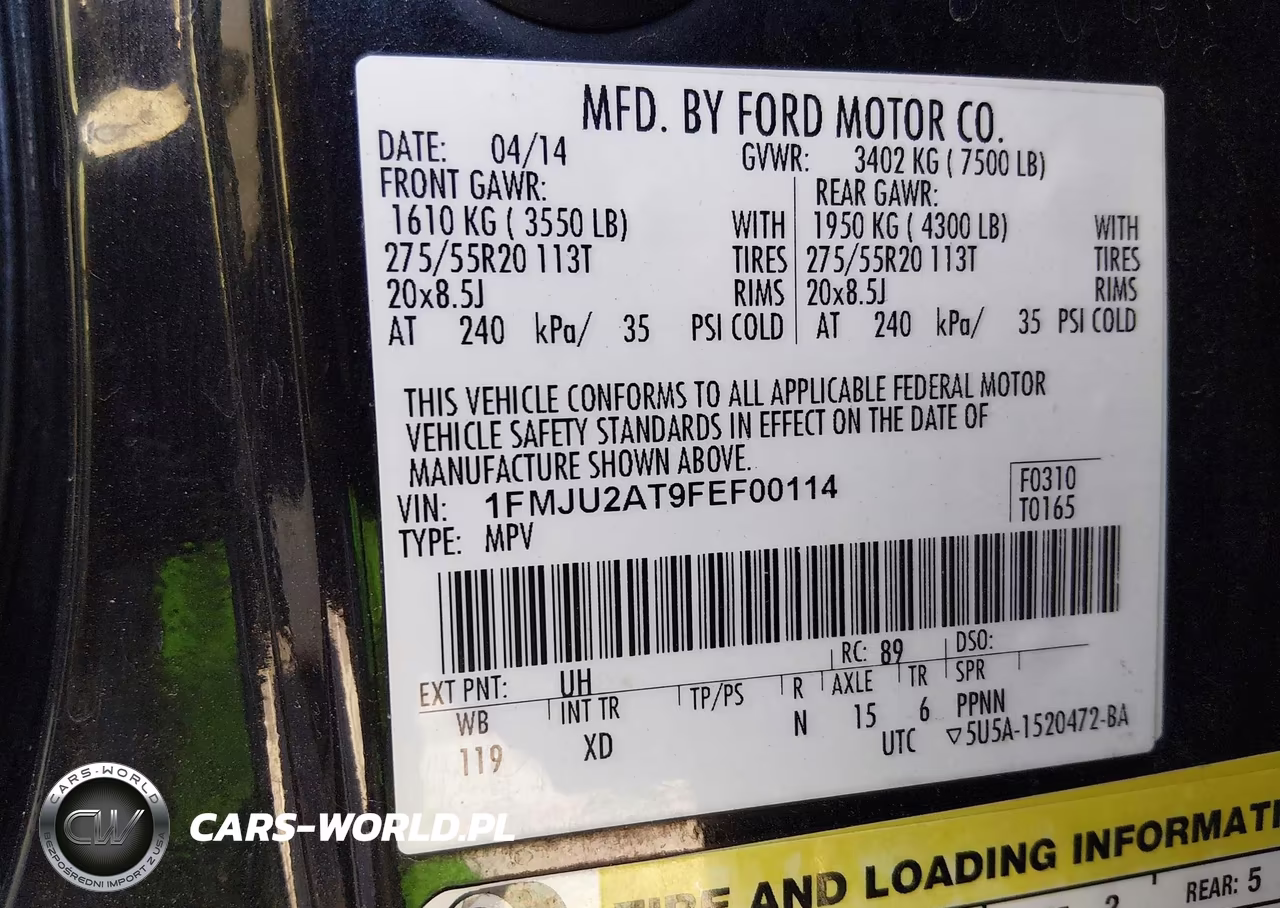 2015 Ford Expedition Limited VIN:1FMJU2AT9FEF00114 - 9