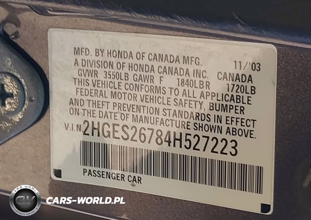 2004 Honda Civic Ex VIN:2HGES26784H527223 - 9