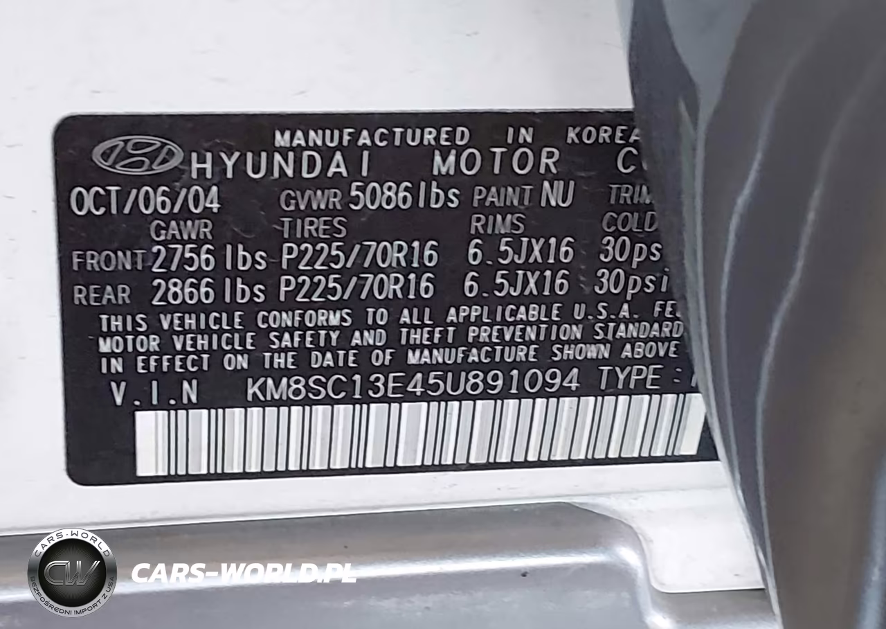 2005 Hyundai Santa Fe Gls-Lx VIN:KM8SC13E45U891094 - 9
