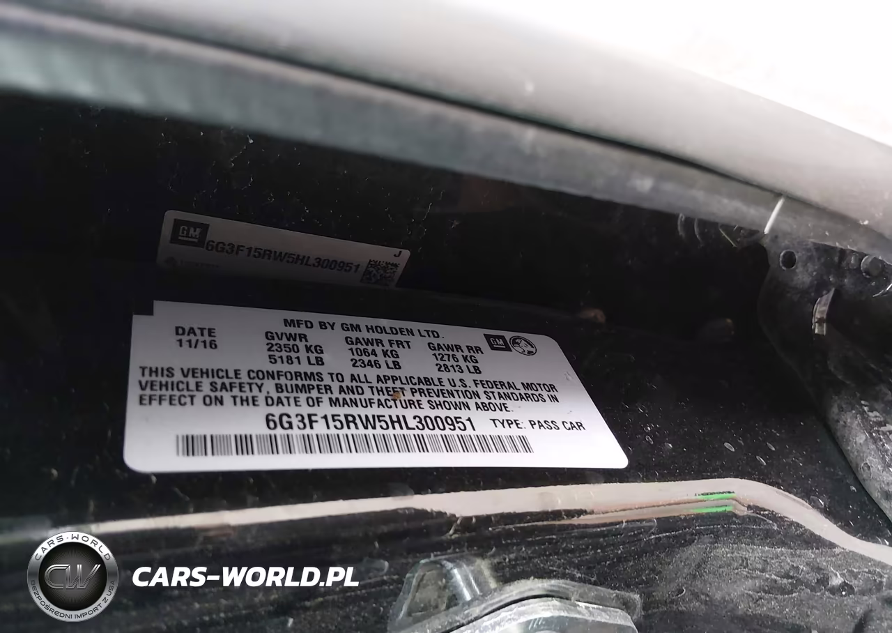 2017 Chevrolet Ss VIN:6G3F15RW5HL300951 - 9