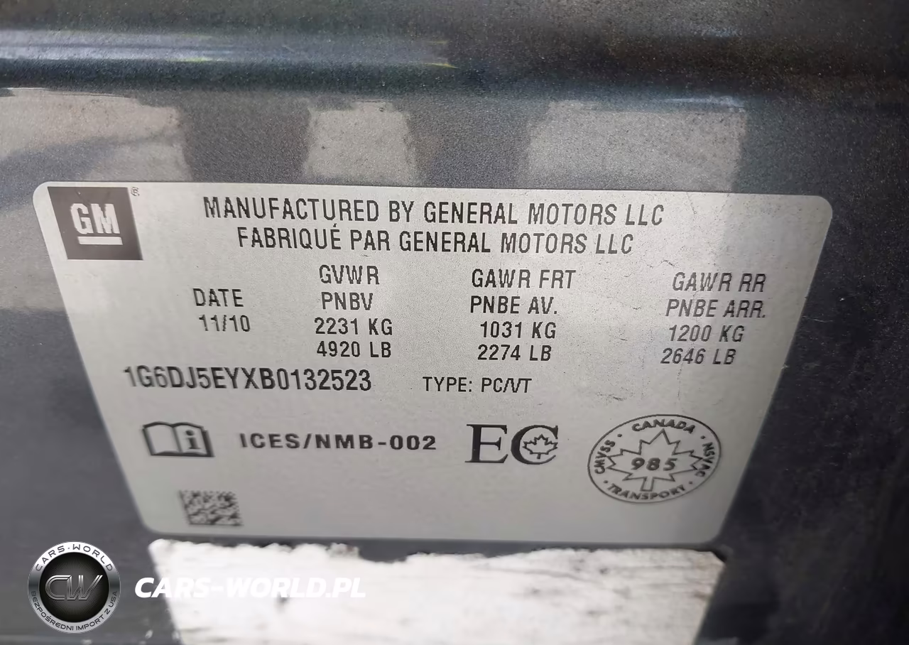 2011 Cadillac Cts Performance VIN:1G6DJ5EYXB0132523 - 9