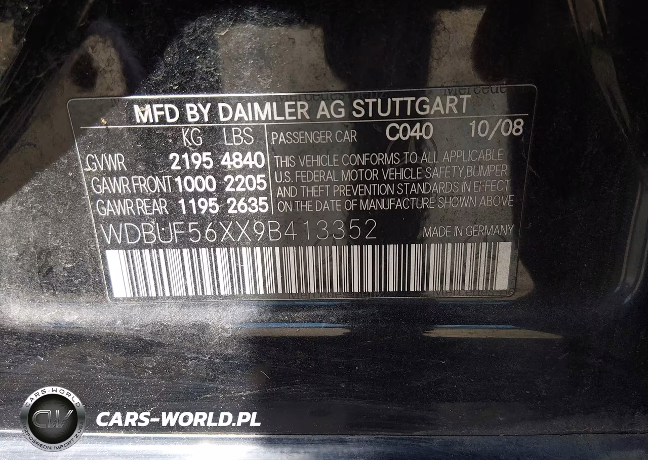2009 Mercedes-Benz E 350 VIN:WDBUF56XX9B413352 - 9