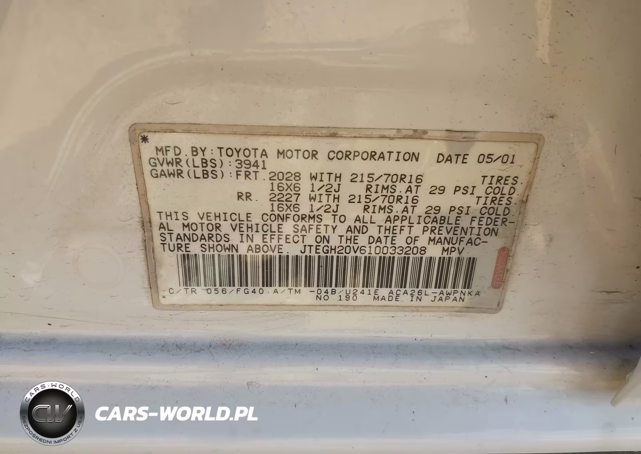 2001 Toyota Rav4 VIN:JTEGH20V610033208 - 9