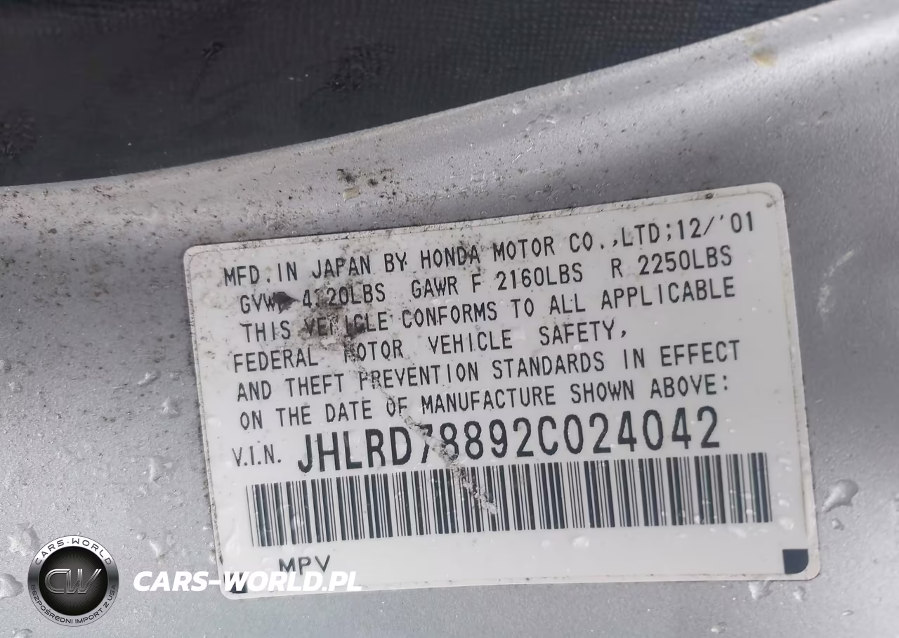 2002 Honda Cr-V Ex VIN:JHLRD78892C024042 - 9