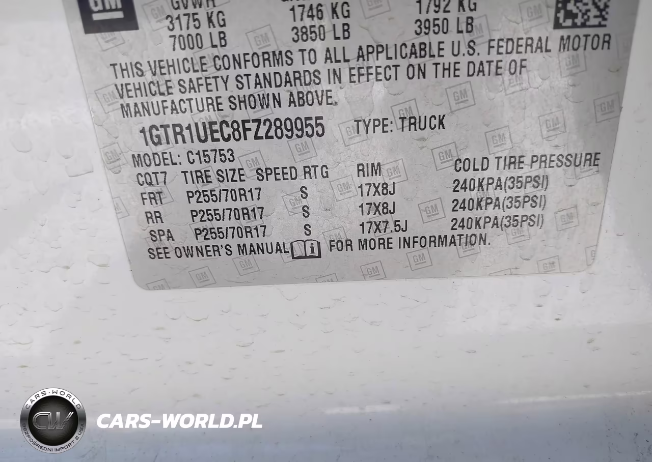 2015 GMC Sierra 1500 Sle VIN:1GTR1UEC8FZ289955 - 9