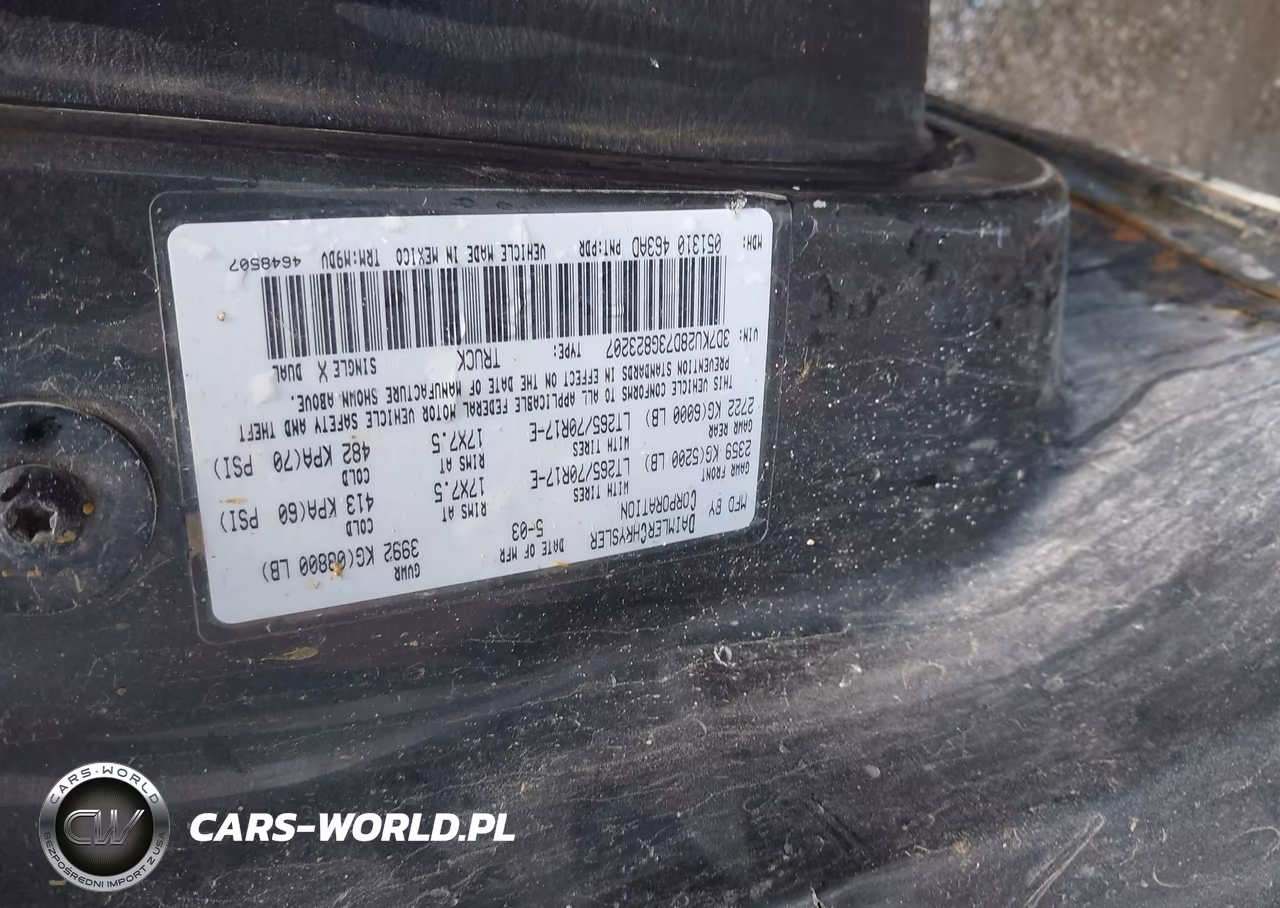 2003 Dodge Ram 2500 Slt-Laramie-St VIN:3D7KU28D73G823207 - 9
