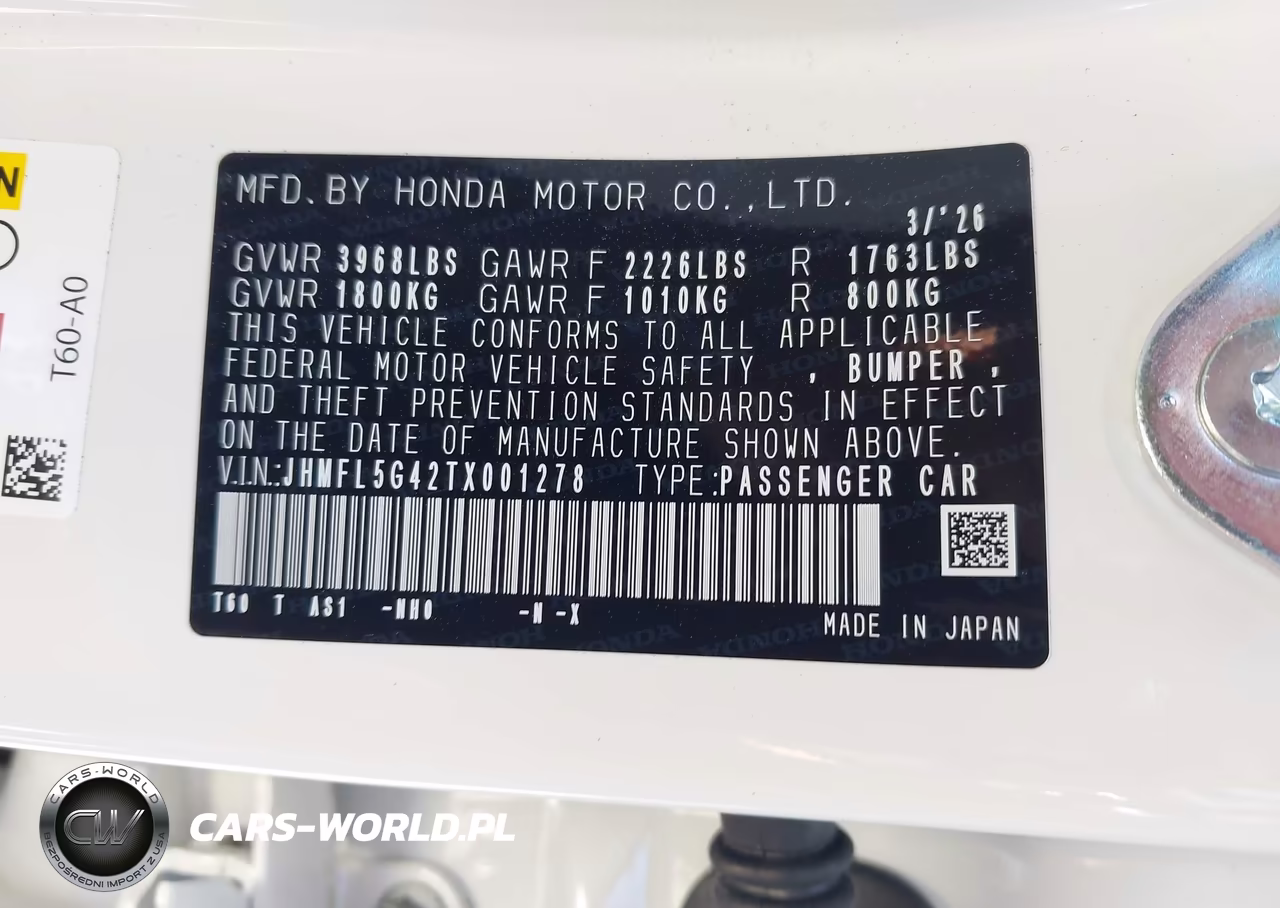 2026 Honda Civic Type R VIN:JHMFL5G42TX001278 - 9