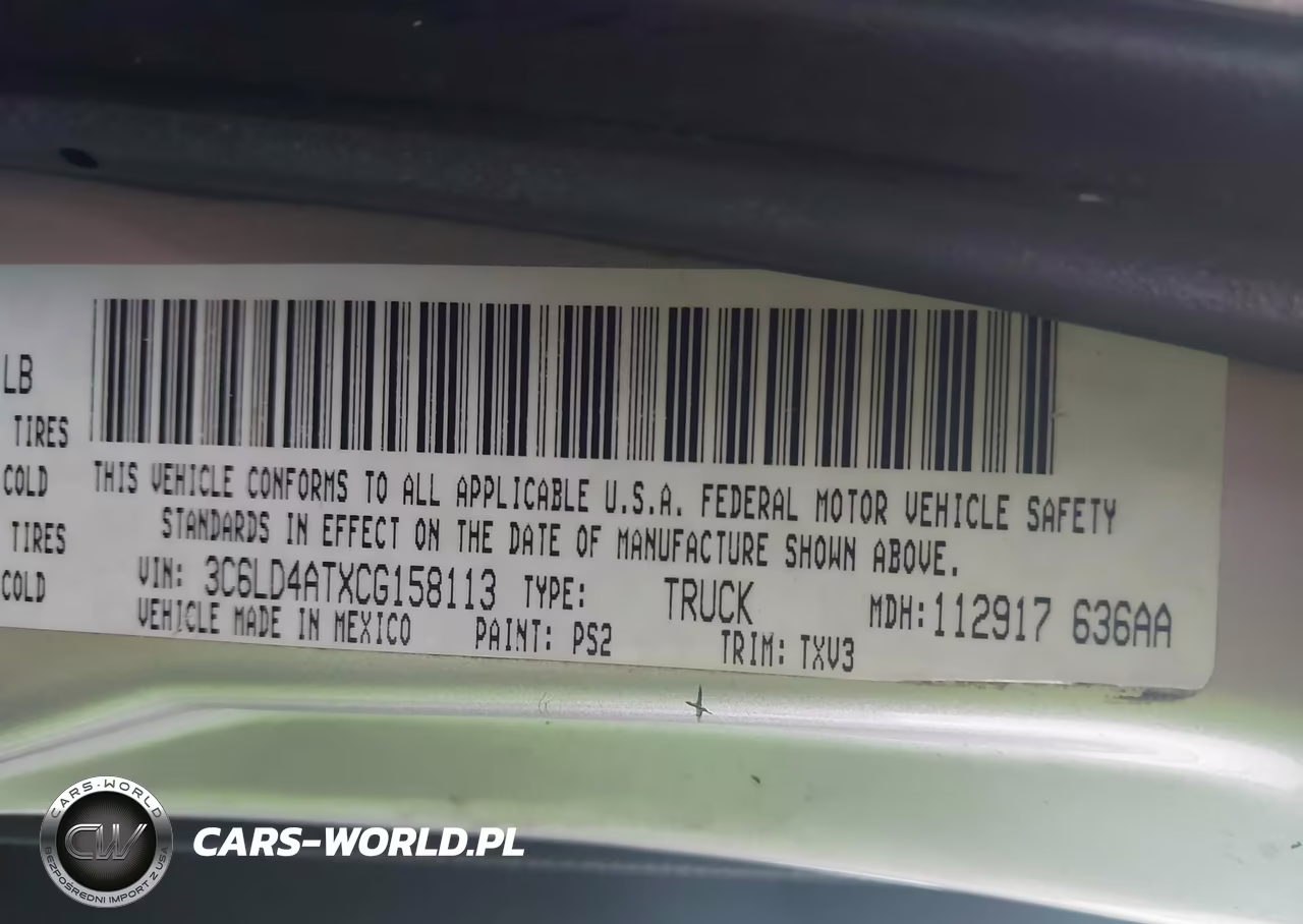 2012 Ram 2500 St VIN:3C6LD4ATXCG158113 - 9