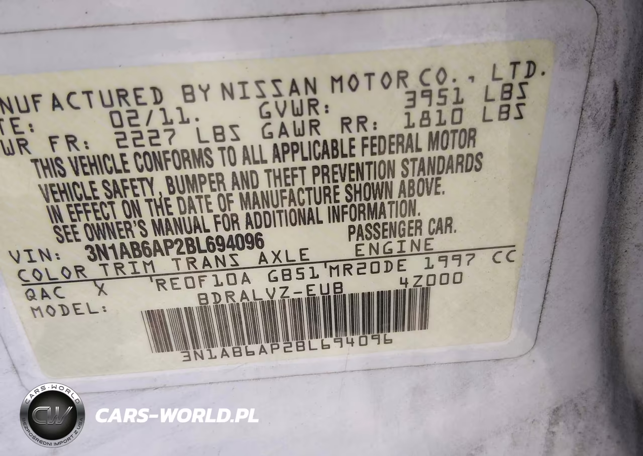 2011 Nissan Sentra 2.0Sl VIN:3N1AB6AP2BL694096 - 9