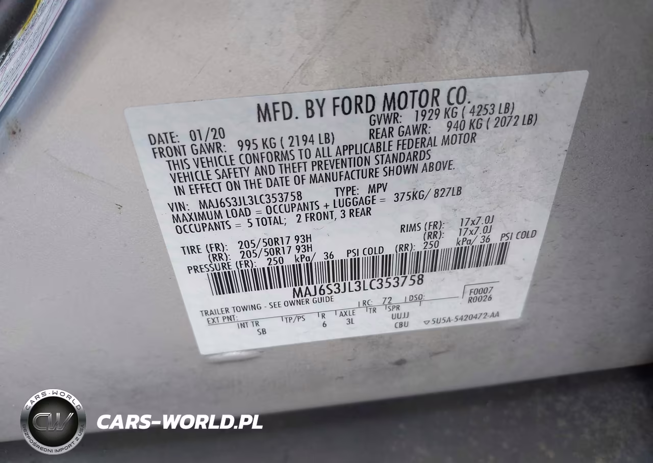 2020 Ford Ecosport Ses VIN:MAJ6S3JL3LC353758 - 9