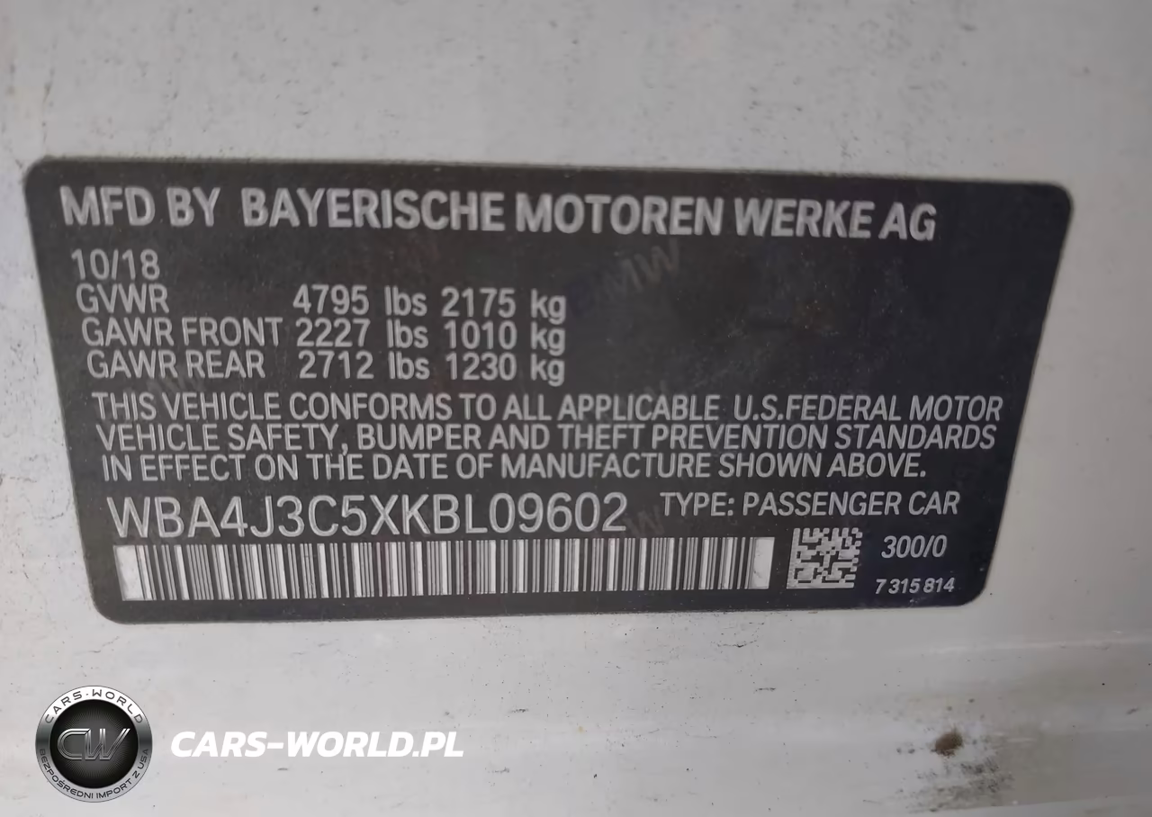 2019 BMW 430I Gran Coupe xDrive VIN:WBA4J3C5XKBL09602 - 9